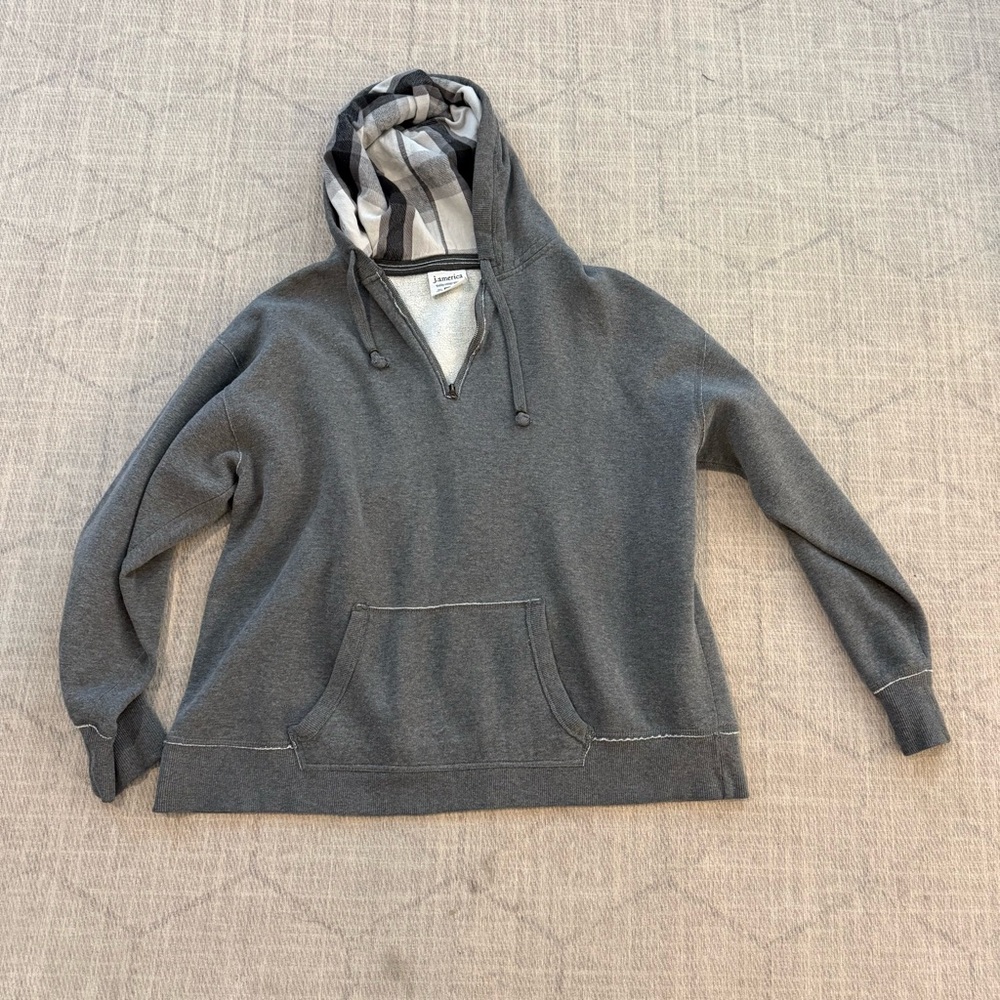 J. America Gray Hooded Sweatshirt XL